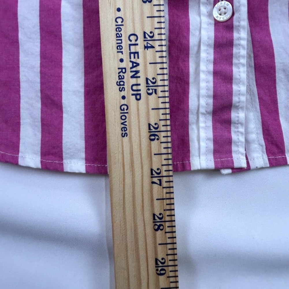 J. Crew Garcon Organic Cotton Striped Poplin Classic Button Down Shirt - size LG - Picture 6 of 10